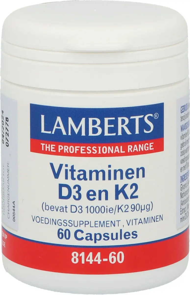 Lamberts Vitamine D3 1000IE & K2 90mcg Capsules