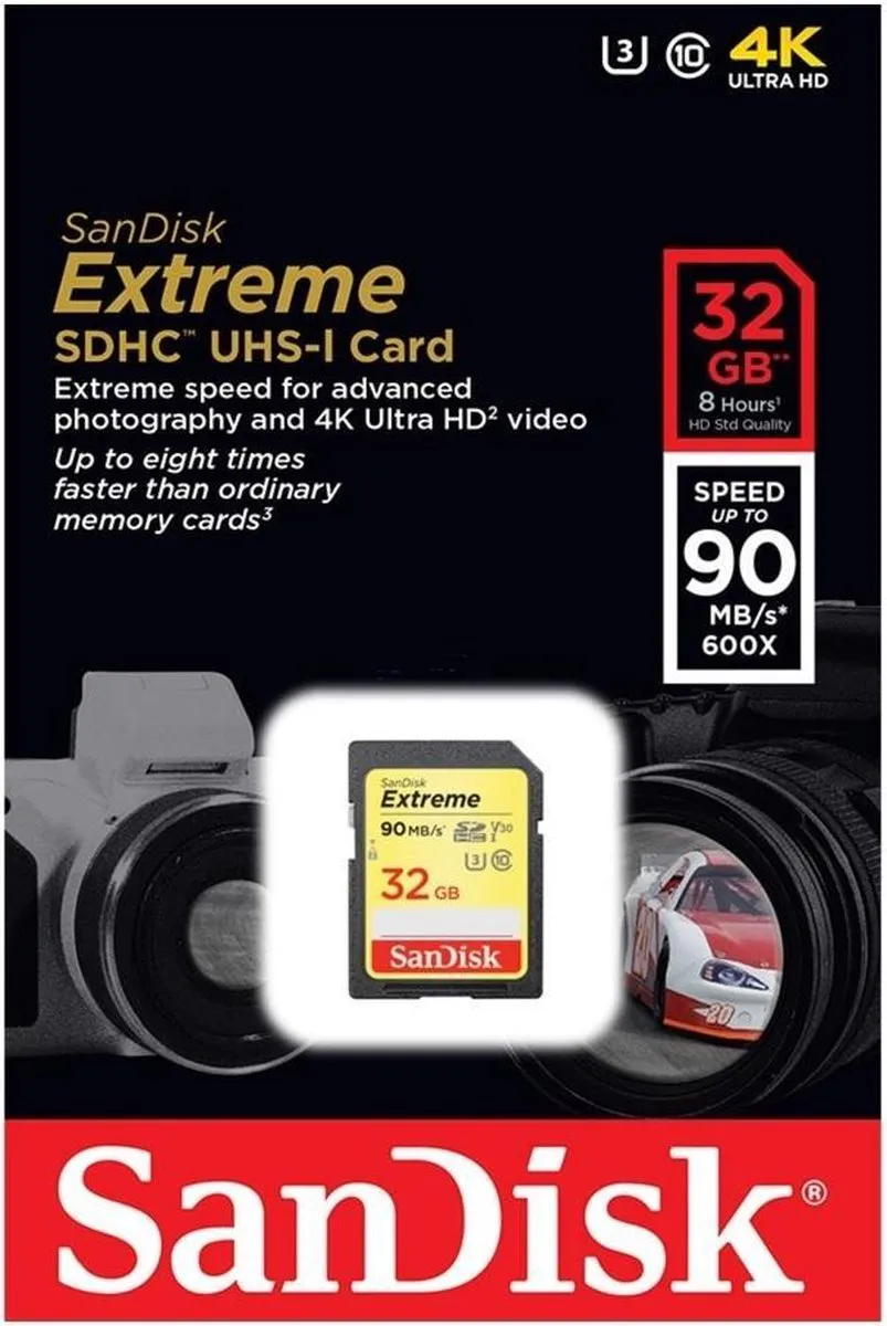 SanDisk Extreme SDHC 32GB V30 - 90MB/s - afbeelding 6 van 6