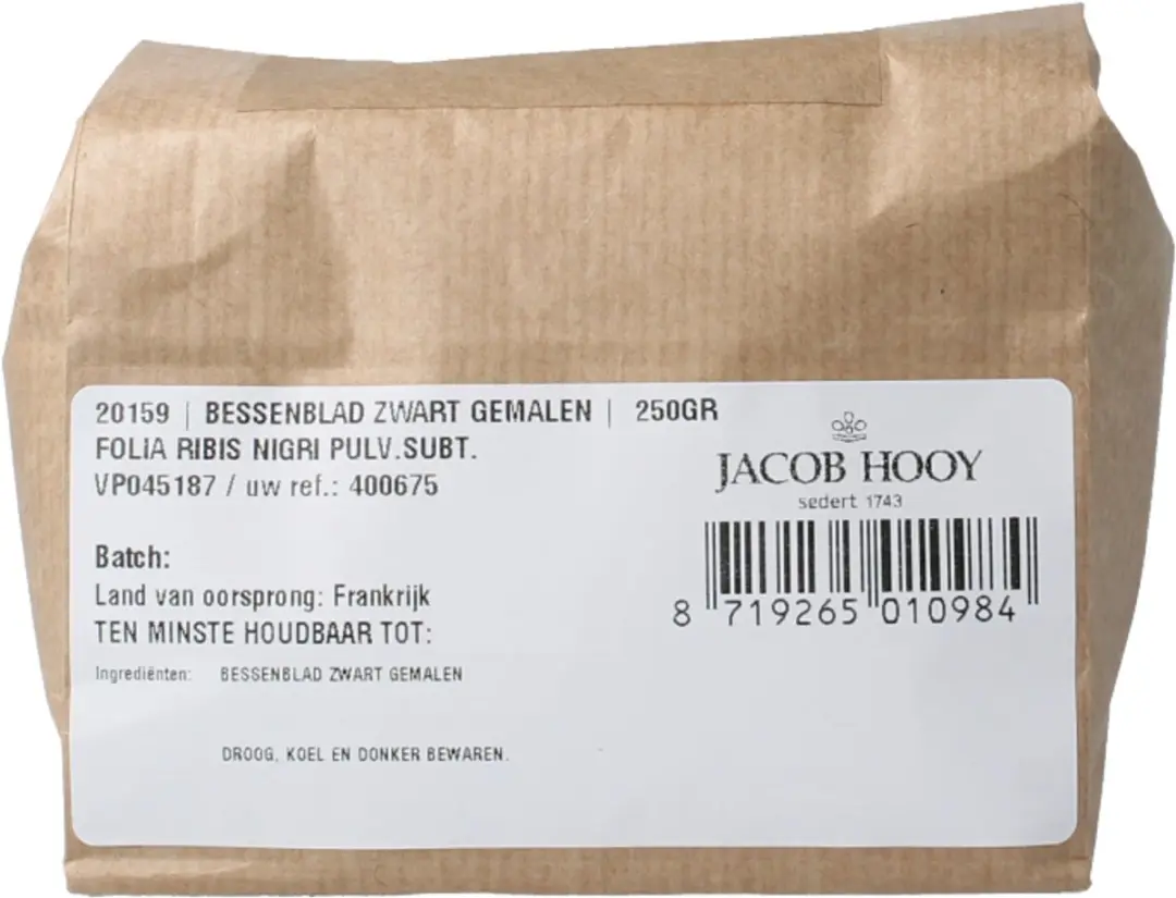 Jacob Hooy Bessenblad Gemalen 250g