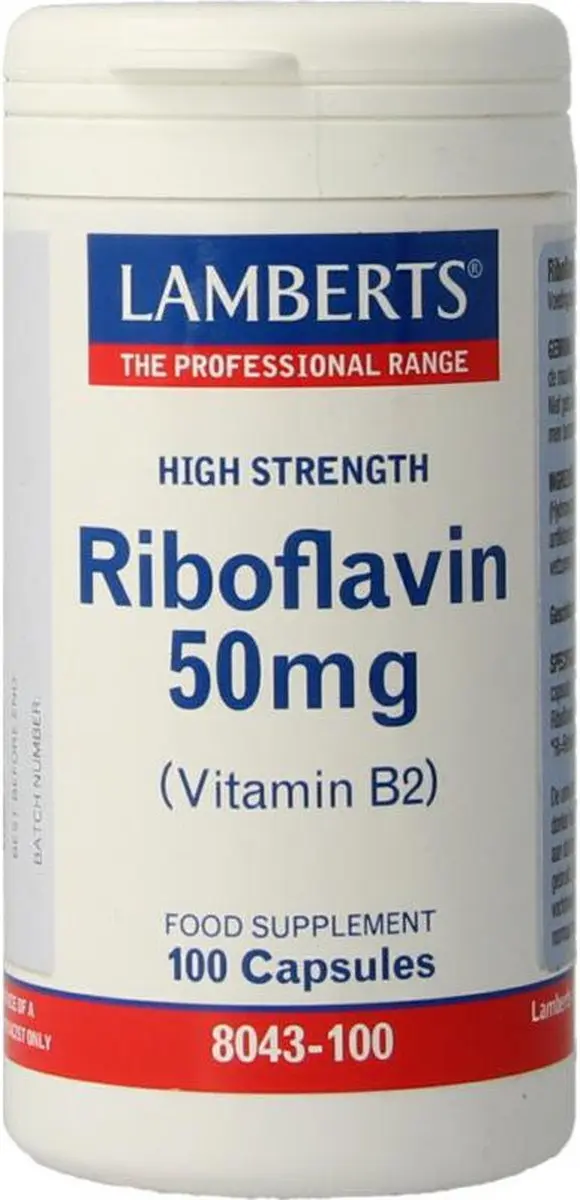 Lamberts Vitamine B2 Riboflavine 50mg - 100 Capsules