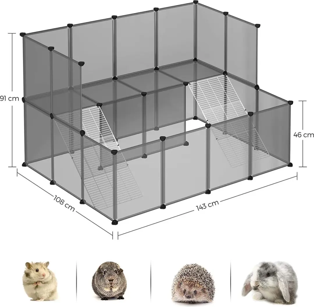 Songmics Kunststof Dierenkooi - Grijs - afbeelding 6 van 6