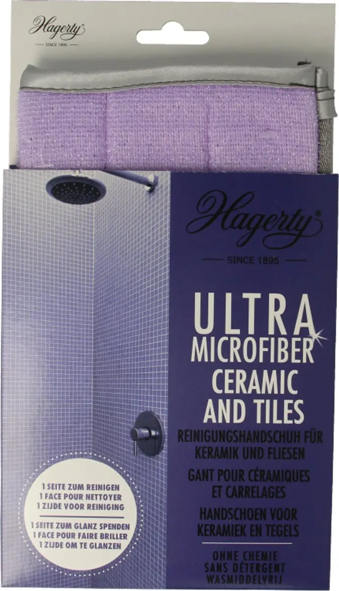Hagerty Microfiber Handschoenen - Paars/Grijs - 3 Stuks