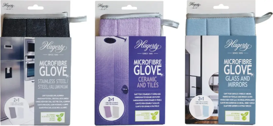 Hagerty Microfiber Handschoenen - Paars/Grijs - 3 Stuks