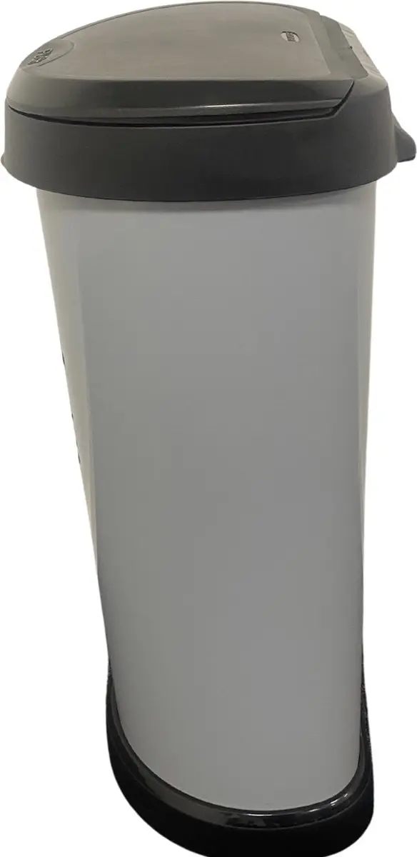Curver Decobin Push 40L Vuilnisbak - 63cm - Zilver