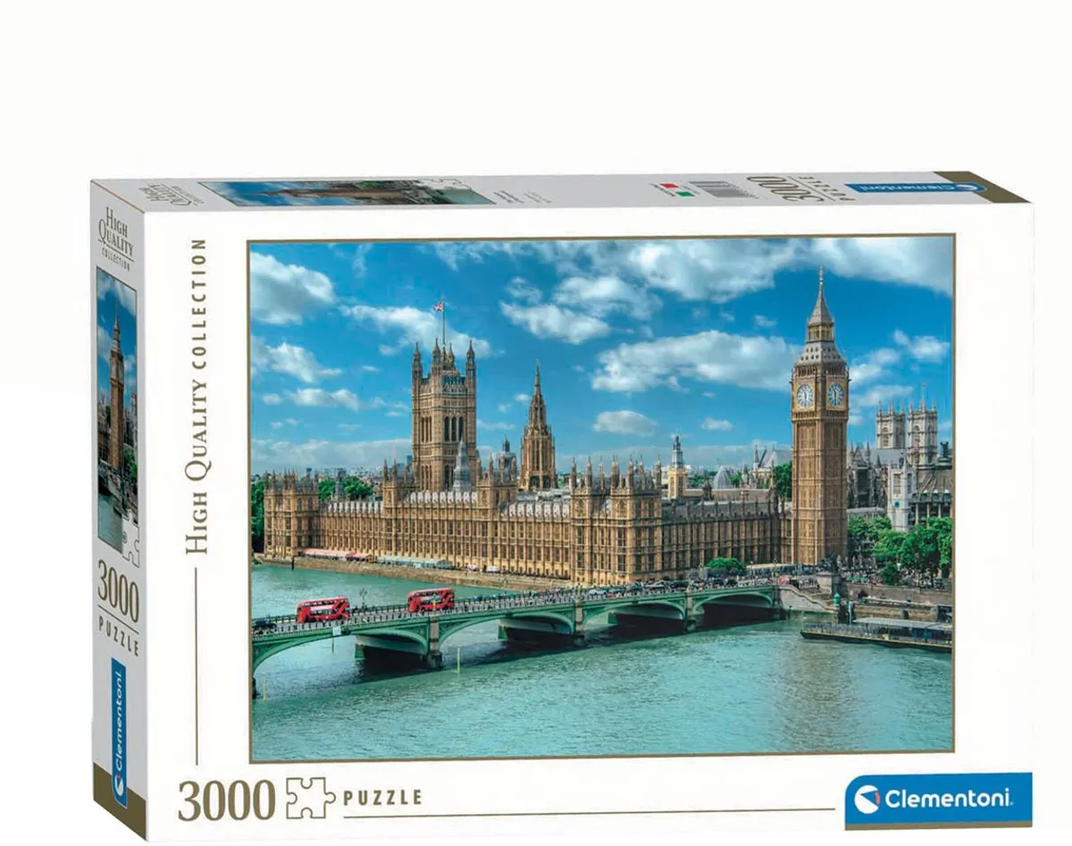 Clementoni Houses of Parliament Puzzel 3000 Stuks - Multikleur