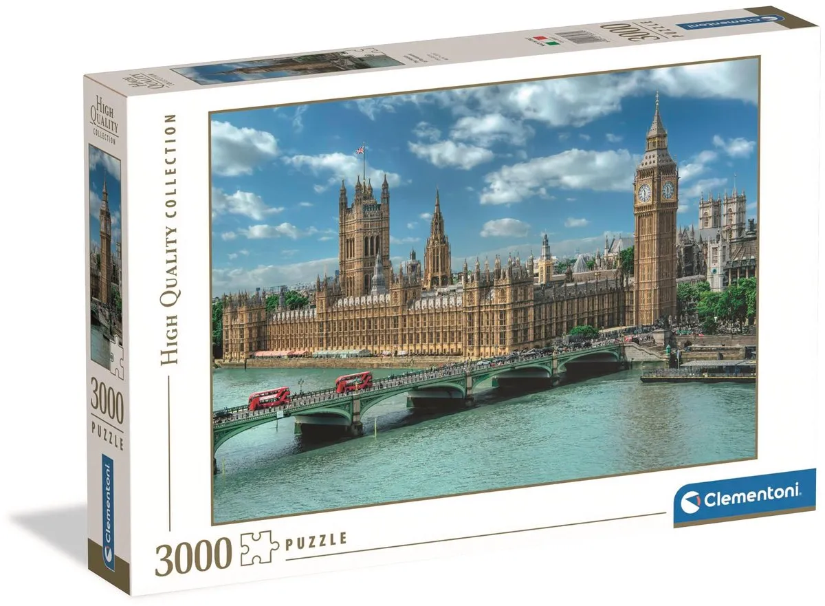 Clementoni Houses of Parliament Puzzel 3000 Stuks - Multikleur