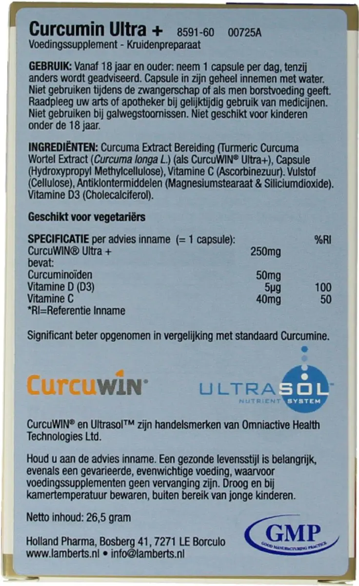 Lamberts Curcumine Ultra+ 60 Capsules
