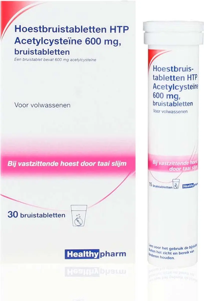 Healthypharm Acetylcysteine 600mg Bruistabletten - 30 Stuks