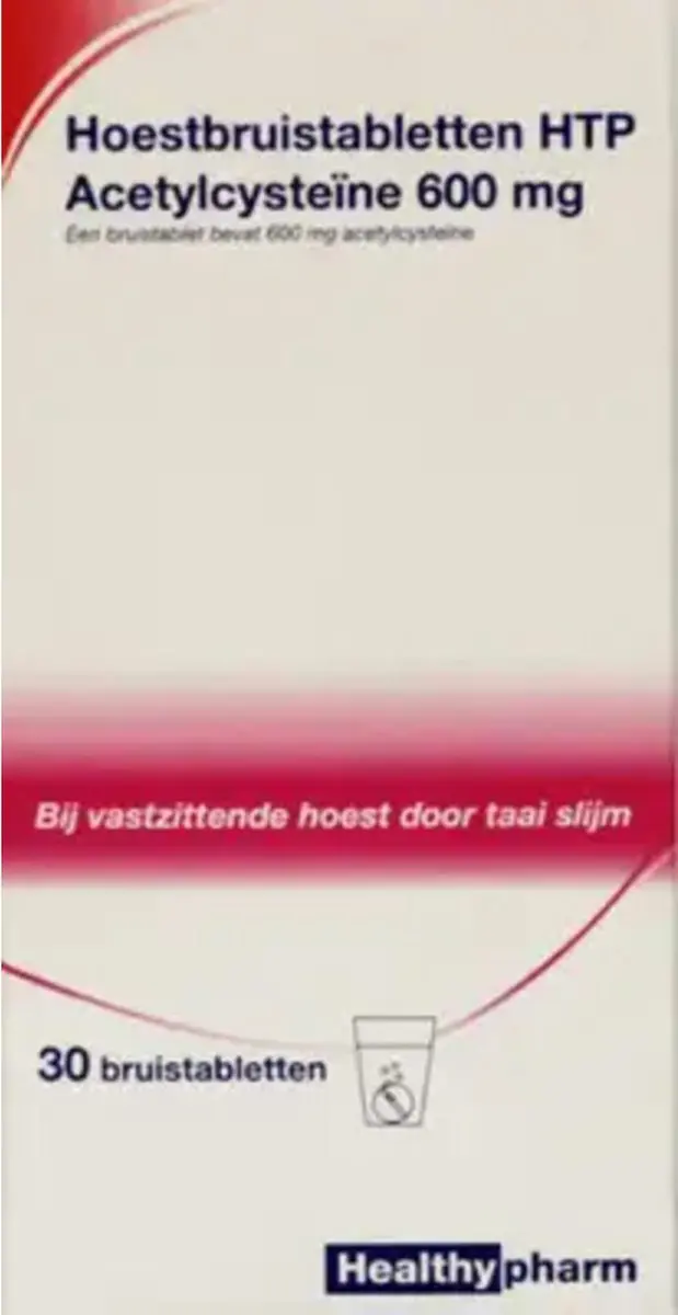 Healthypharm Acetylcysteine 600mg Bruistabletten
