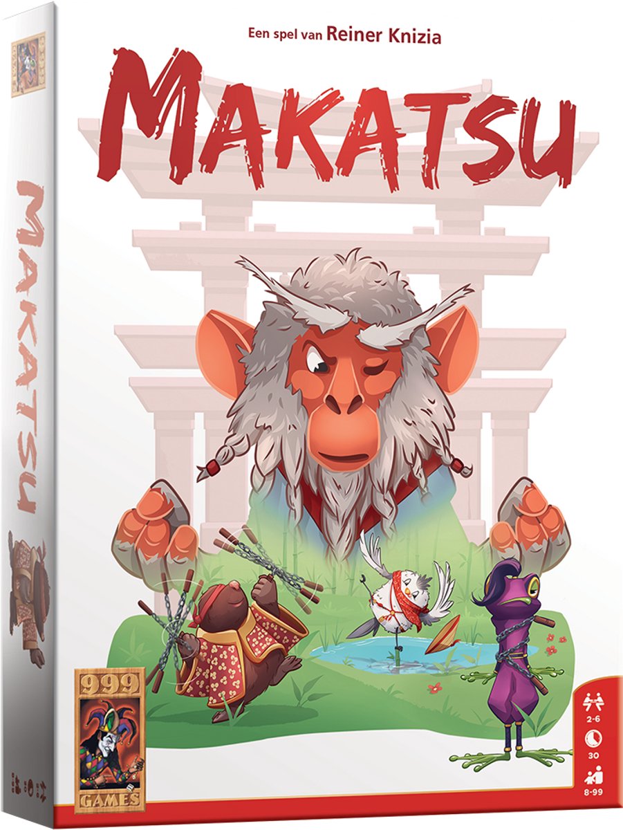 999 Games - Makatsu - slim kaartspel - eenvoudige spelregels veel diepgang - Meester Makatsu is op zoek naar de beste ninja's!
