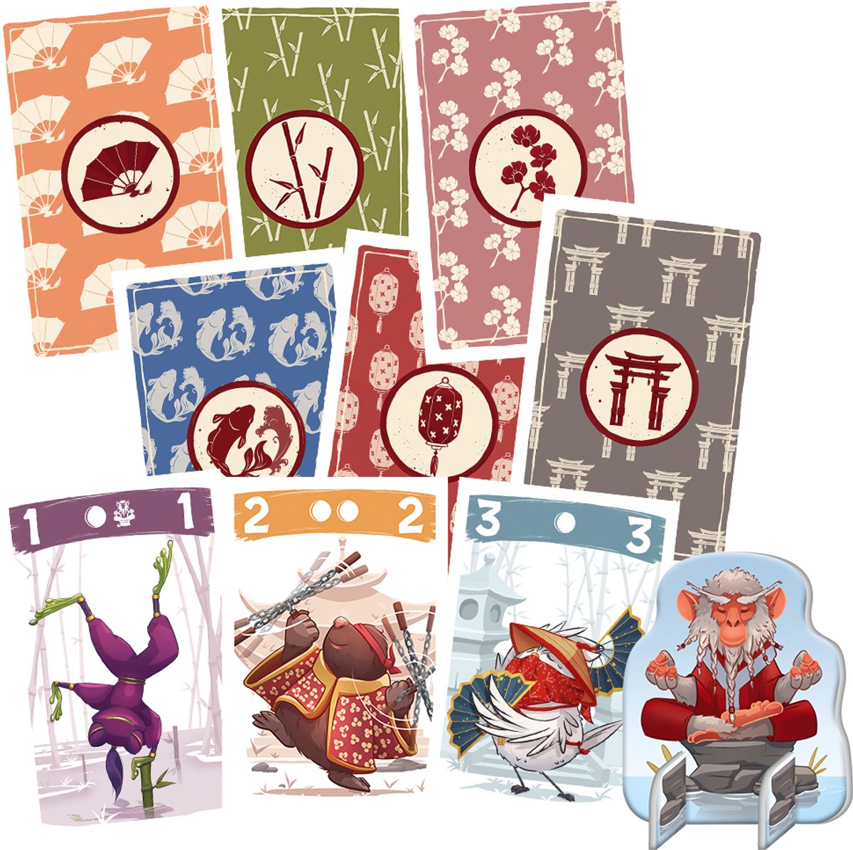 999 Games - Makatsu - slim kaartspel - eenvoudige spelregels veel diepgang - Meester Makatsu is op zoek naar de beste ninja's!