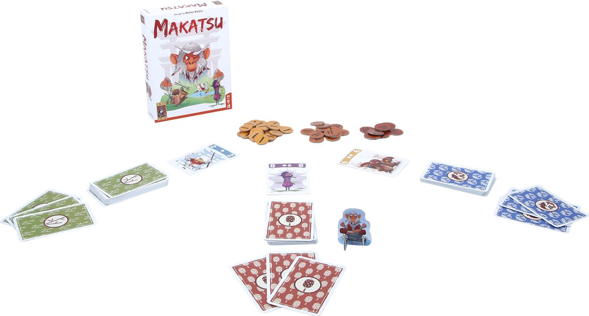 999 Games - Makatsu - slim kaartspel - eenvoudige spelregels veel diepgang - Meester Makatsu is op zoek naar de beste ninja's!