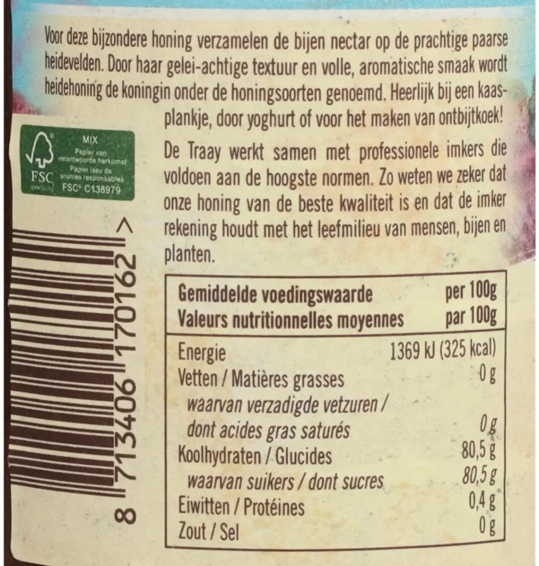 De Traay Heidehoning Spanje 350g