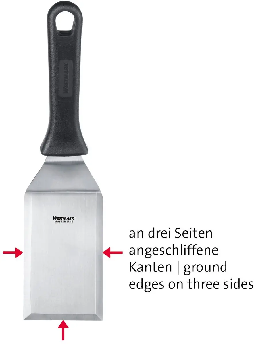 Westmark Master Line Spatel 28cm - 7x11,5cm - RVS/Kunststof - Zwart/Zilver