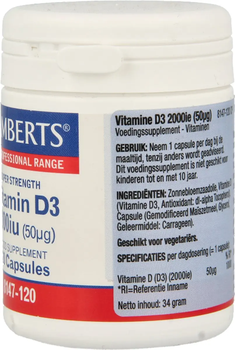 Lamberts Vitamine D3 2000IE 120 Capsules