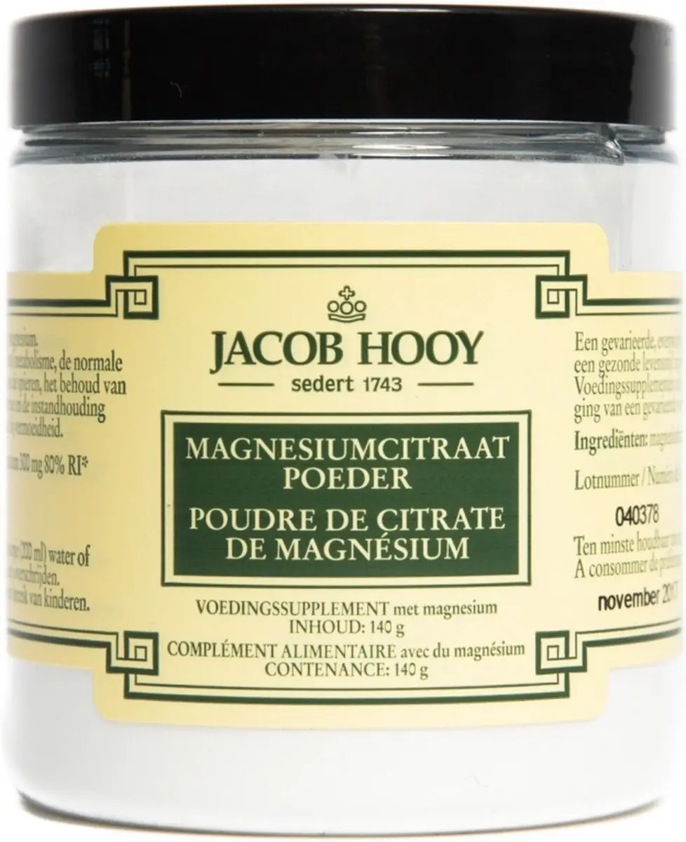 Jacob Hooy Magnesiumcitraat Poeder 140g