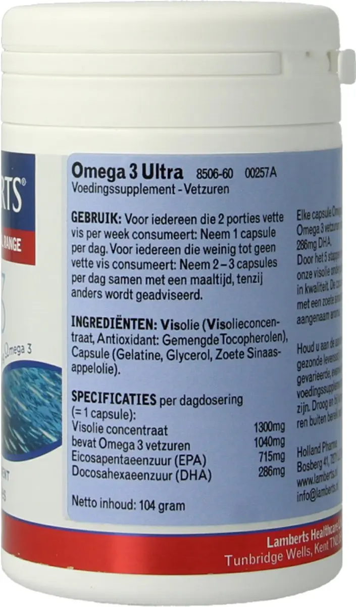 Lamberts Visolie Omega 3 1300mg - 60 Capsules