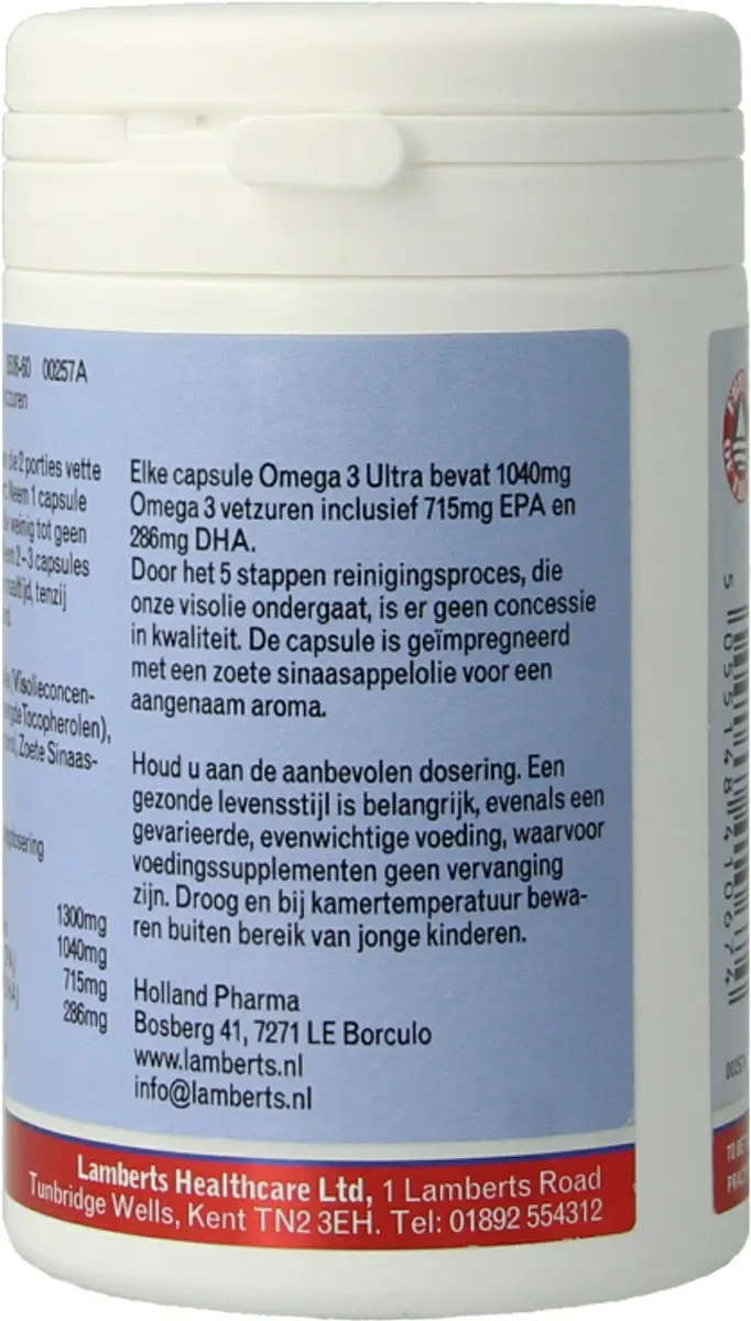 Lamberts Visolie Omega 3 1300mg - 60 Capsules