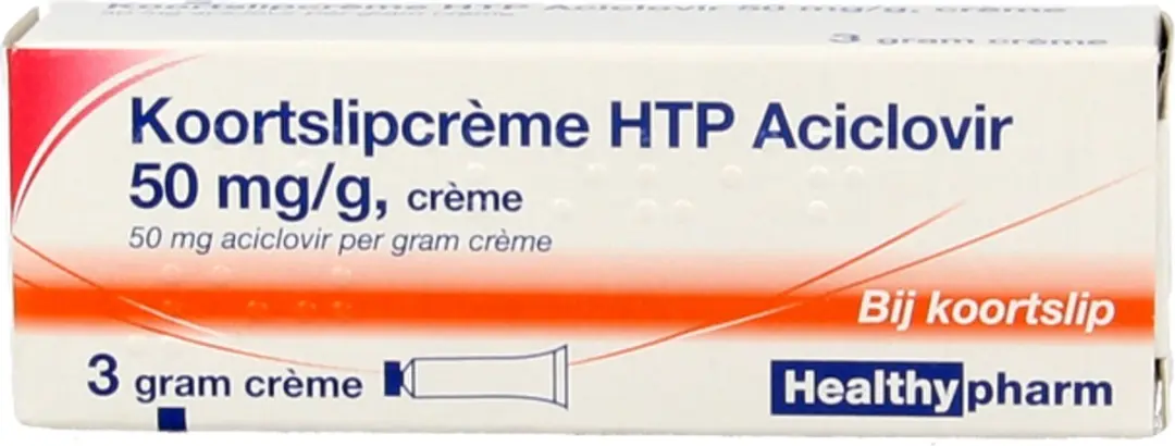 Healthypharm Aciclovir Koortslipcrème 50mg/g - 3g