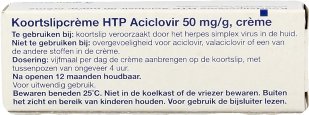 Healthypharm Aciclovir Koortslipcrème 50mg/g - 3g