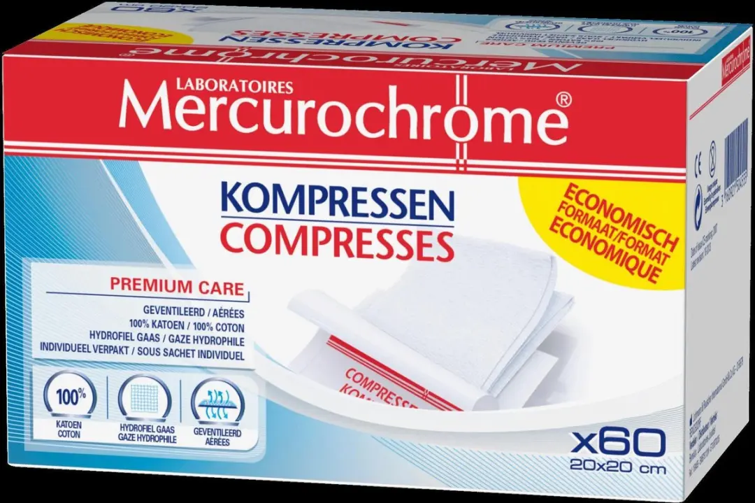 Mercurochrome Kompressen 5x5cm
