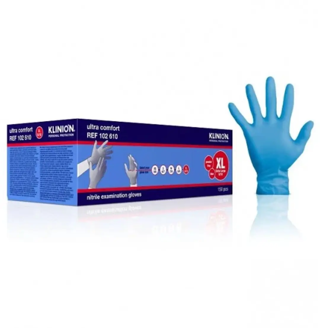 Klinion Nitril Handschoenen XL Blauw - 150 Stuks
