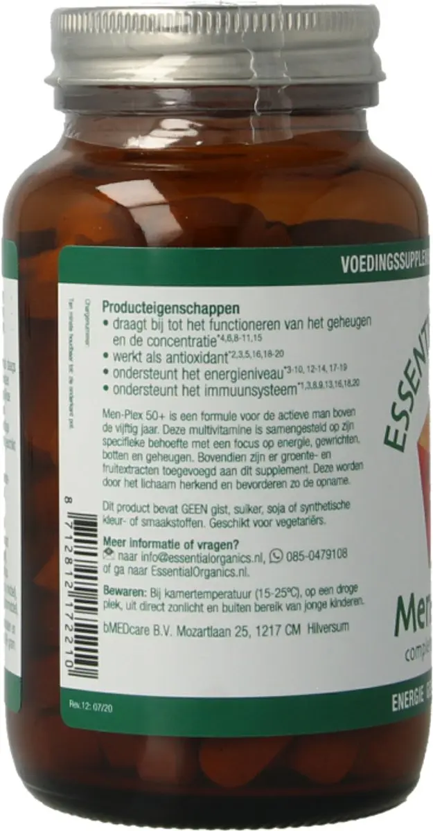 Essential Organics Men-Plex 50+ Multivitamine - 90 Tabletten