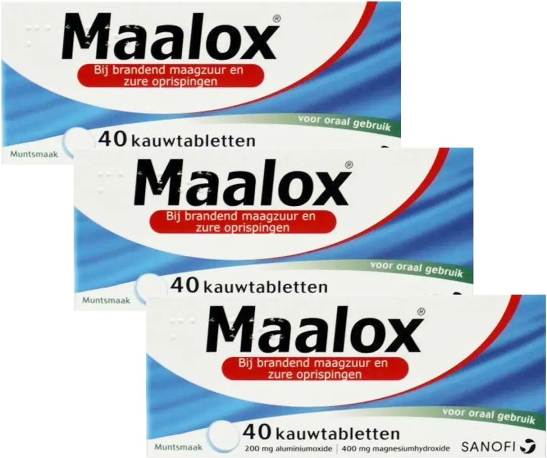 Maalox Kauwtabletten Muntsmaak - 20 Stuks