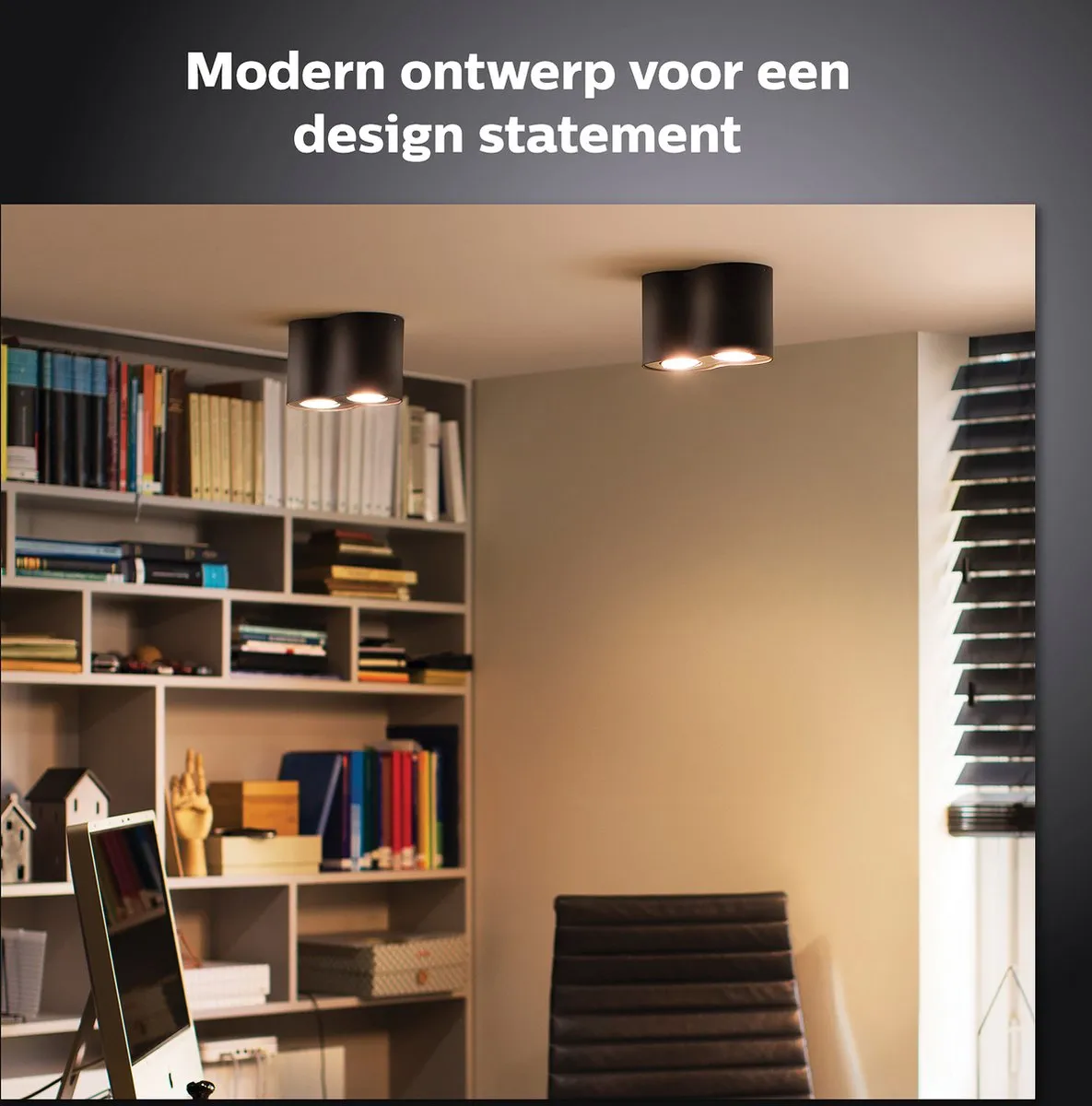 Philips Hue Pillar Opbouwspot 2x GU10 - 2 Spots - Zwart