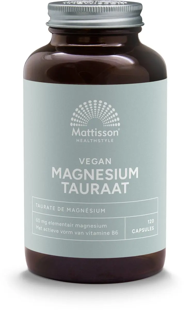 Mattisson Magnesium Tauraat B6 Vegan - 120 Capsules