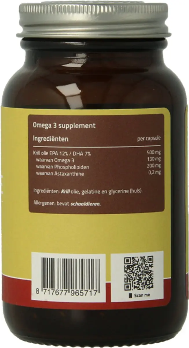 Mattisson Krill Olie 500mg Omega-3 Voedingssupplement 60 Capsules