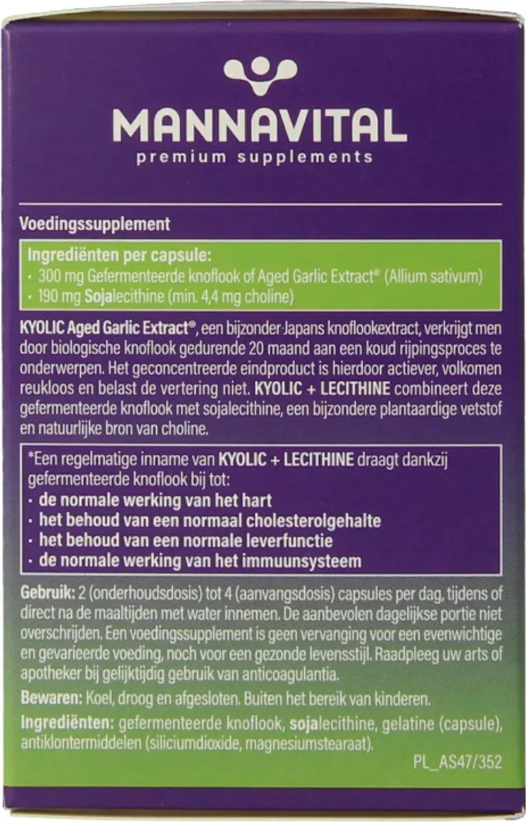 Mannavital Kyolic + Lecithine 75 Capsules