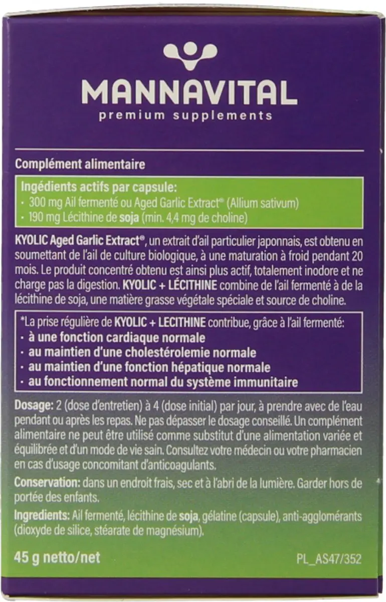 Mannavital Kyolic + Lecithine 75 Capsules