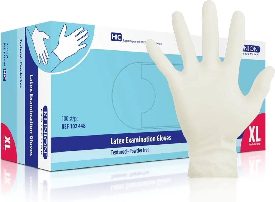 Klinion Protection Latex Handschoenen Poedervrij - 1 Stuk - Wit