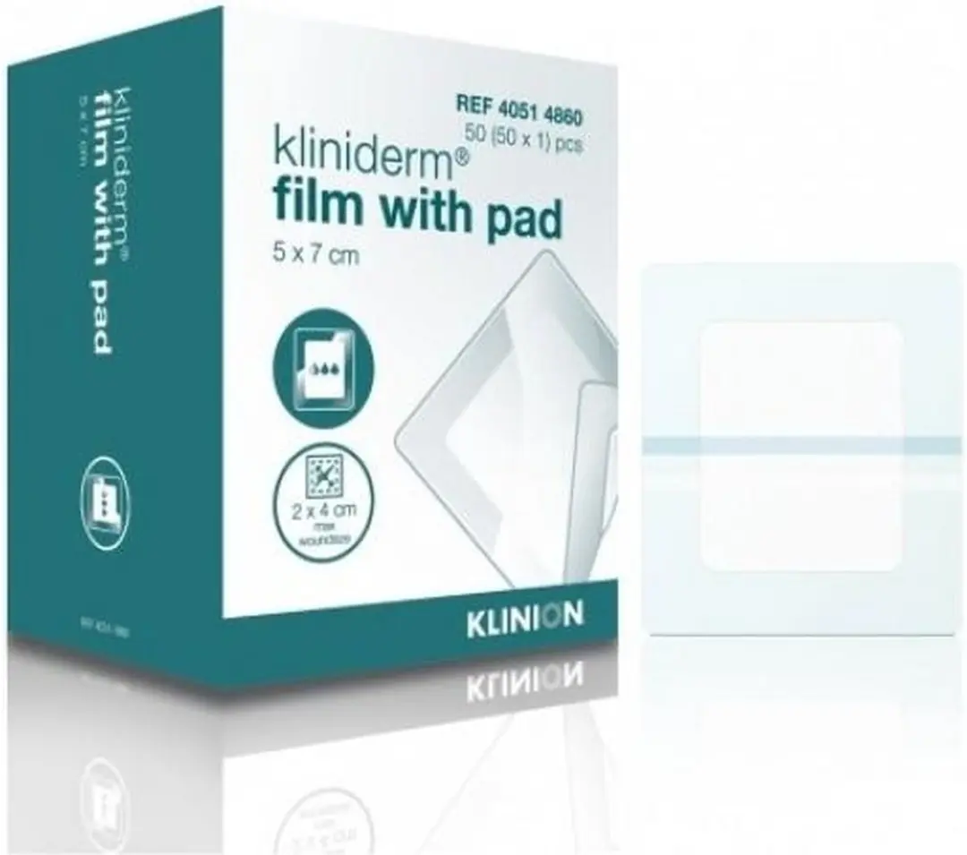 Klinion Kliniderm Film Wondpleister Steriel 5x7,2cm