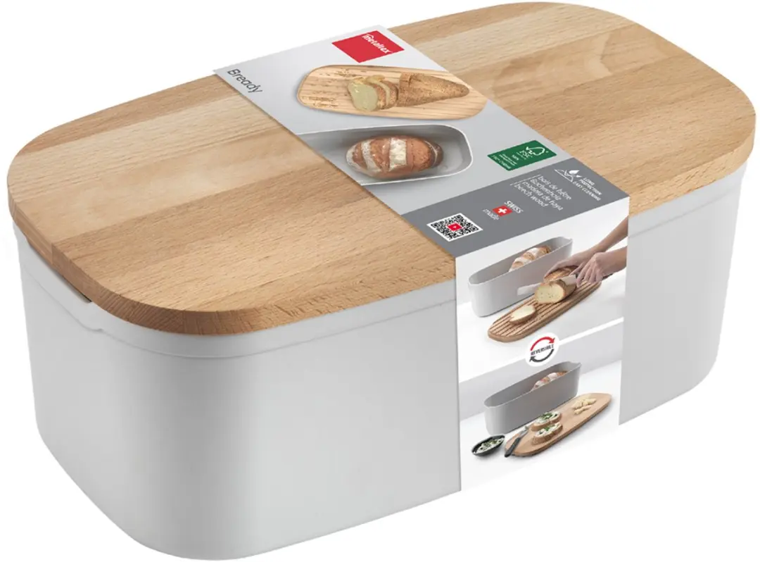 Metaltex Bready Broodtrommel met Snijplankdeksel