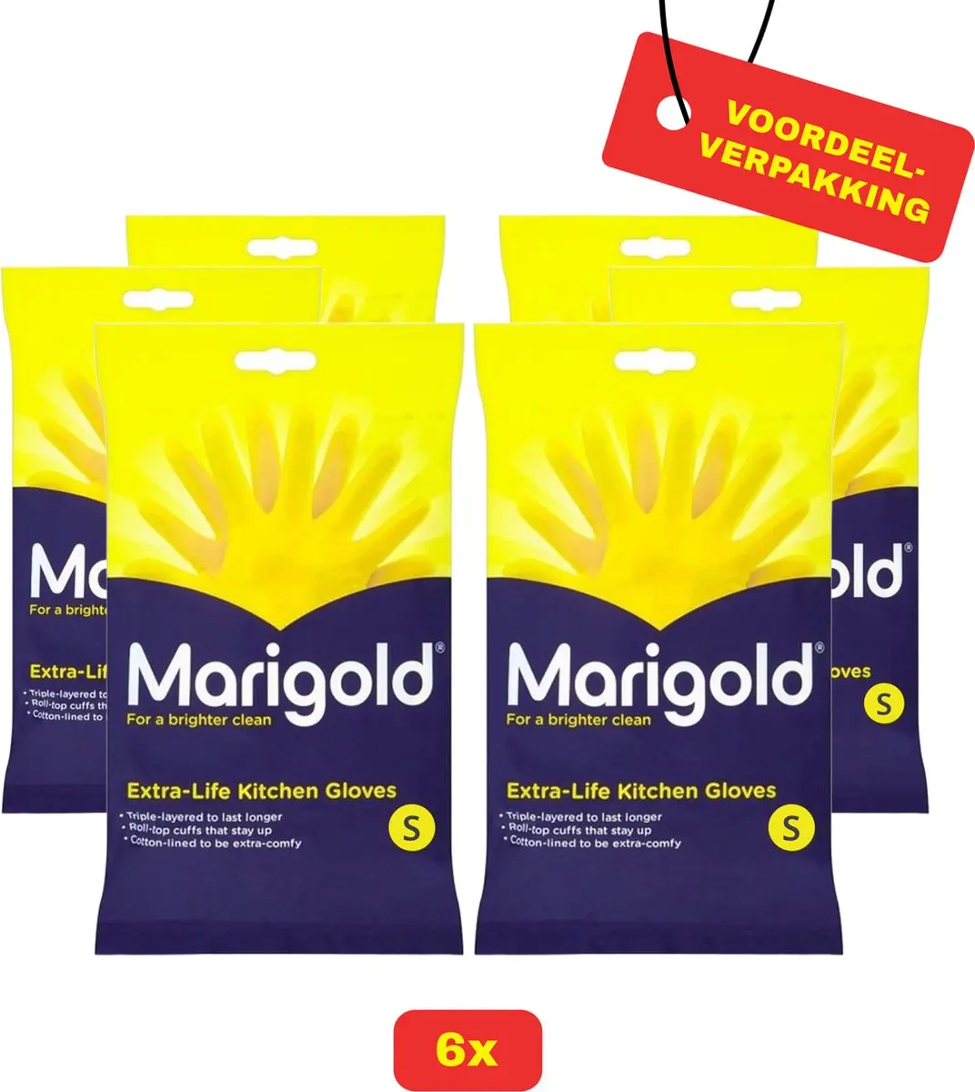 Marigold Extra Life Huishandschoenen Geel Maat S