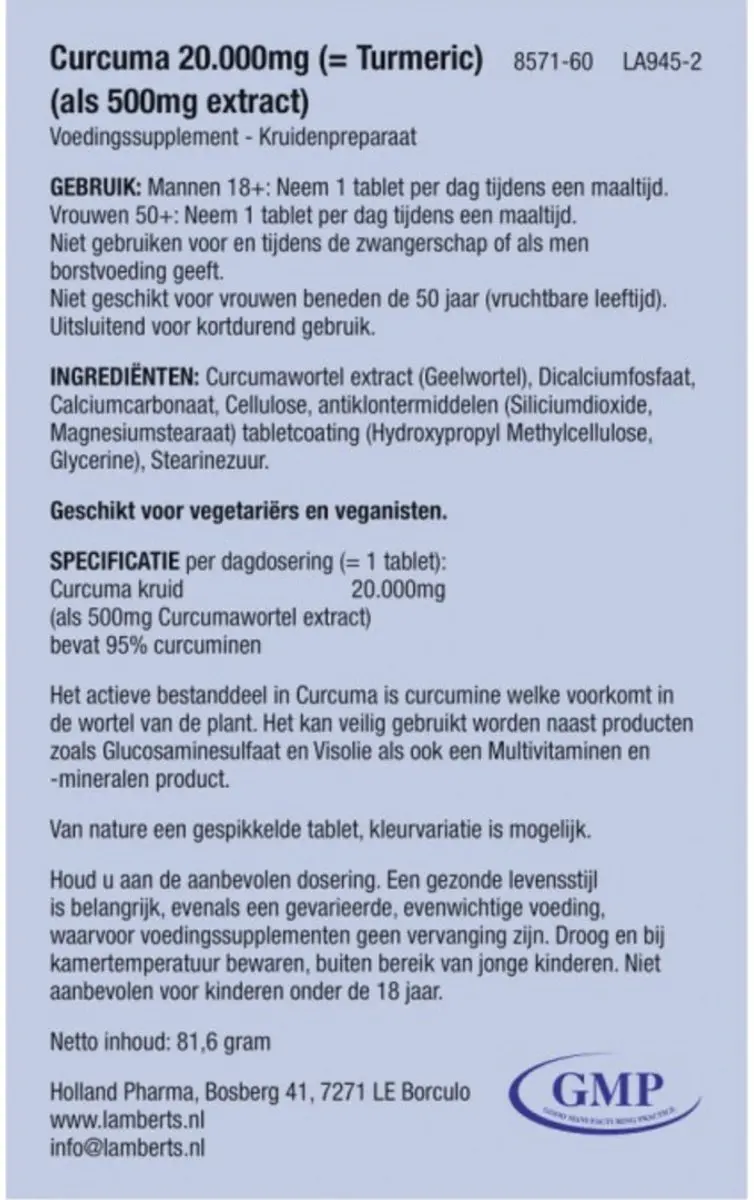 Lamberts Kurkuma 60 Tabletten