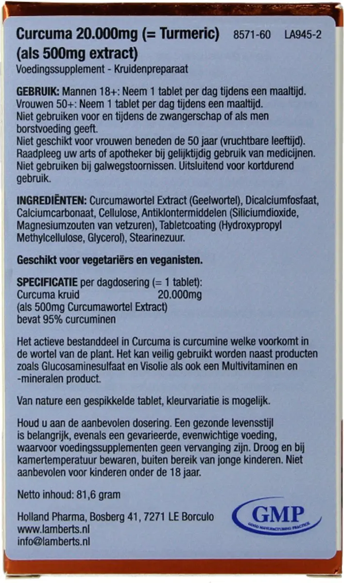 Lamberts Kurkuma 60 Tabletten