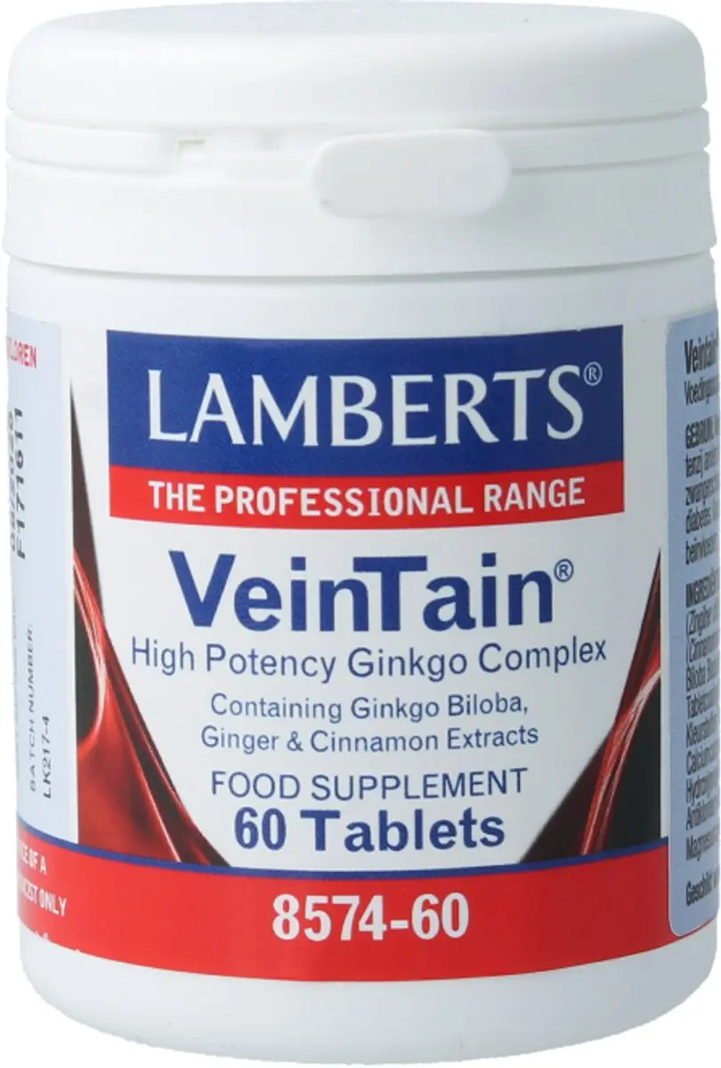 Lamberts Veintain Ginkgo Kaneel 60 Tabletten