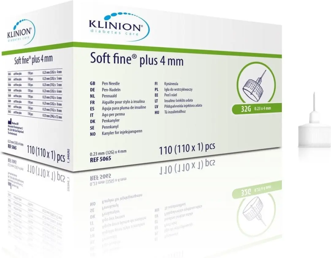 Klinion Diabetes Care Soft Fine Plus Pennaalden 0,23mm x 4mm