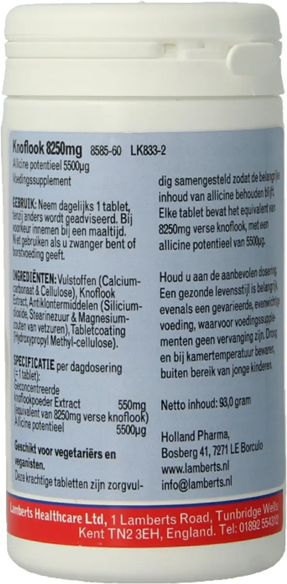 Lamberts Knoflook 8250mg 60 Tabletten