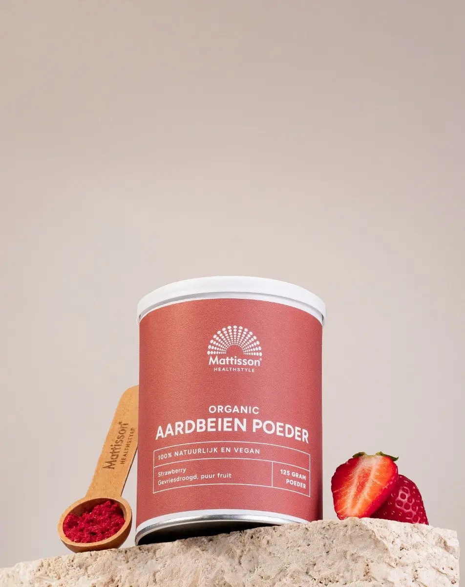 Mattisson Biologisch Aardbeienpoeder Gevriesdroogd 125g