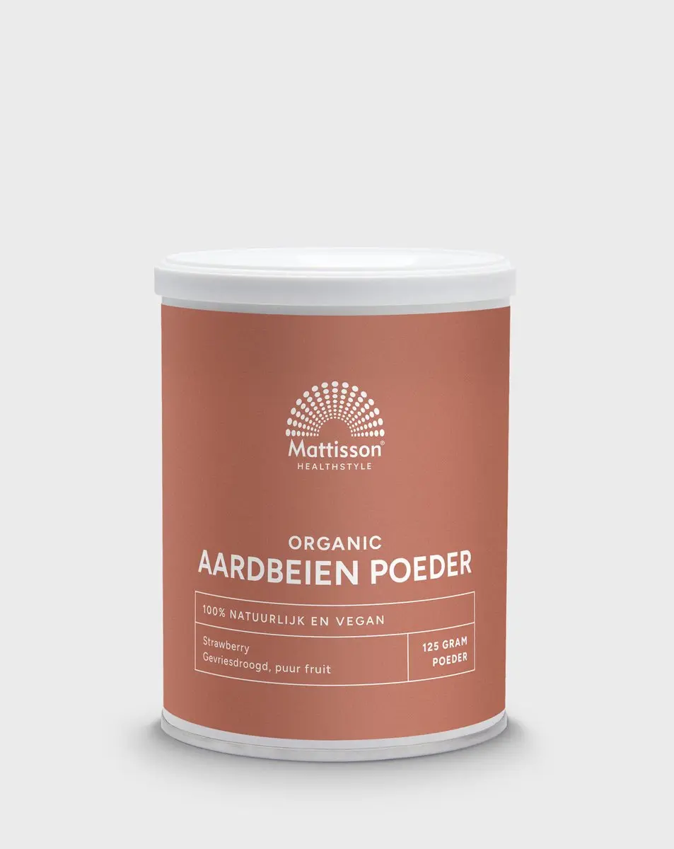 Mattisson Biologisch Aardbeienpoeder Gevriesdroogd 125g