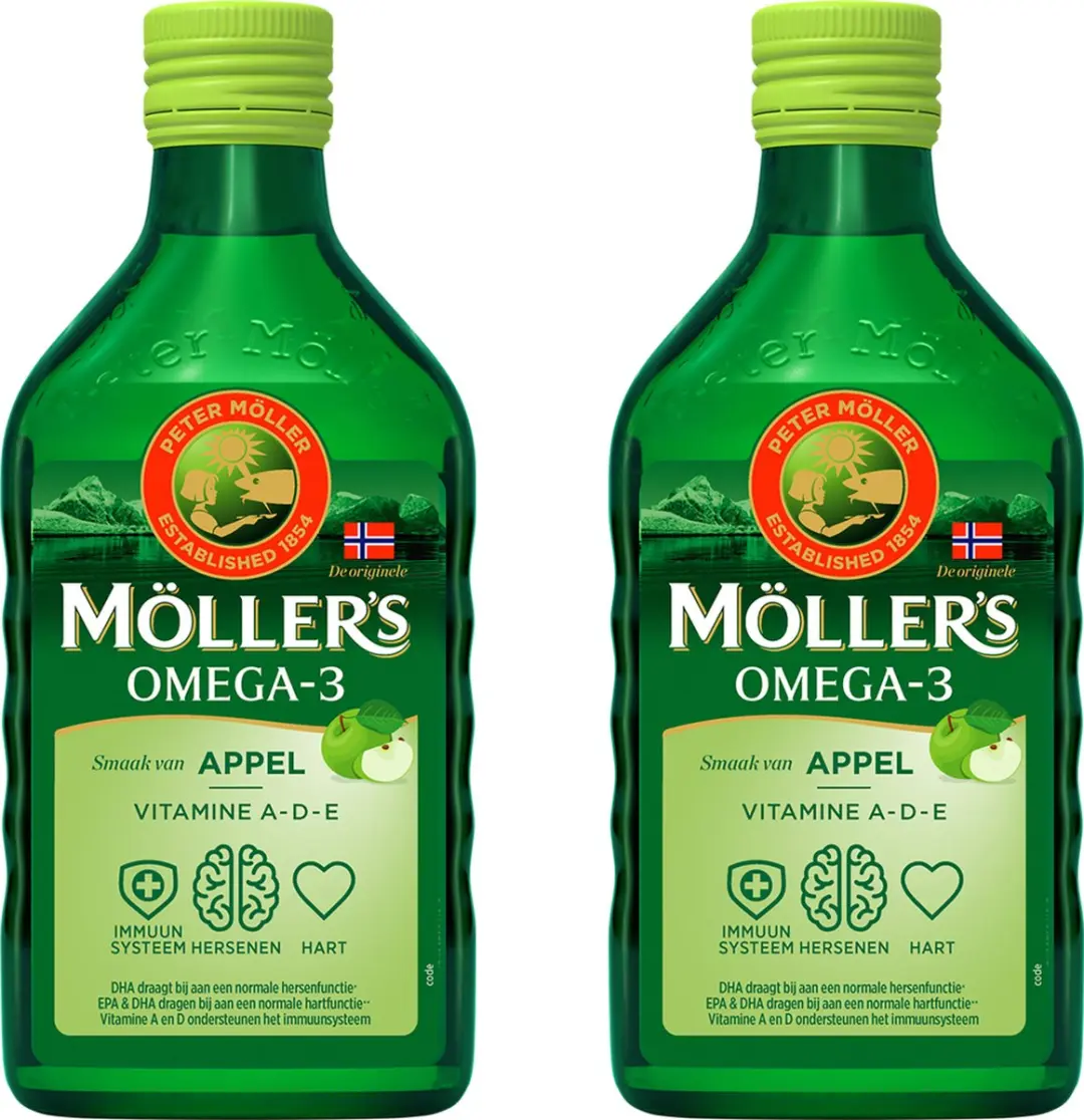 Mollers Omega-3 Levertraan Appel 500ml