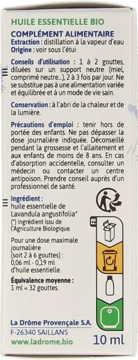 Ladrôme Essentiële Olie Lavendel 10ml