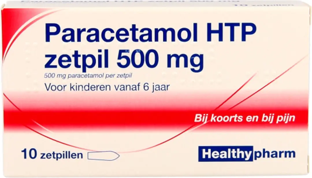 Healthypharm Paracetamol 500mg Zetpillen - 10 Stuks