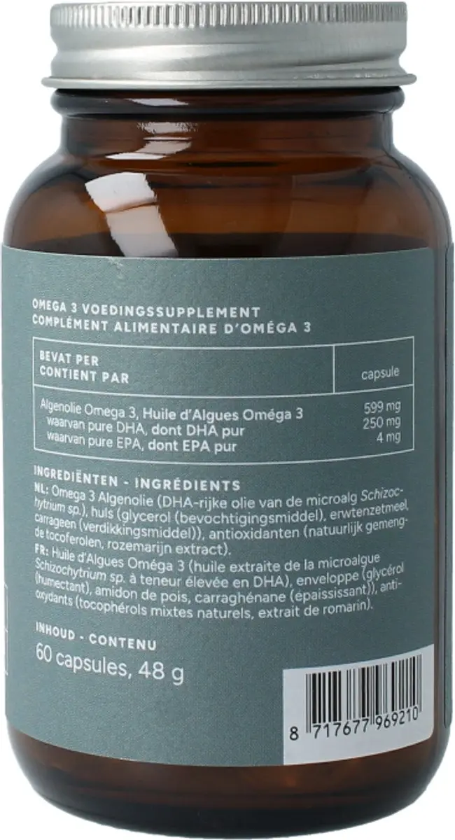 Mattisson Vegan Algenolie Omega 3 DHA 260mg - 60 Capsules