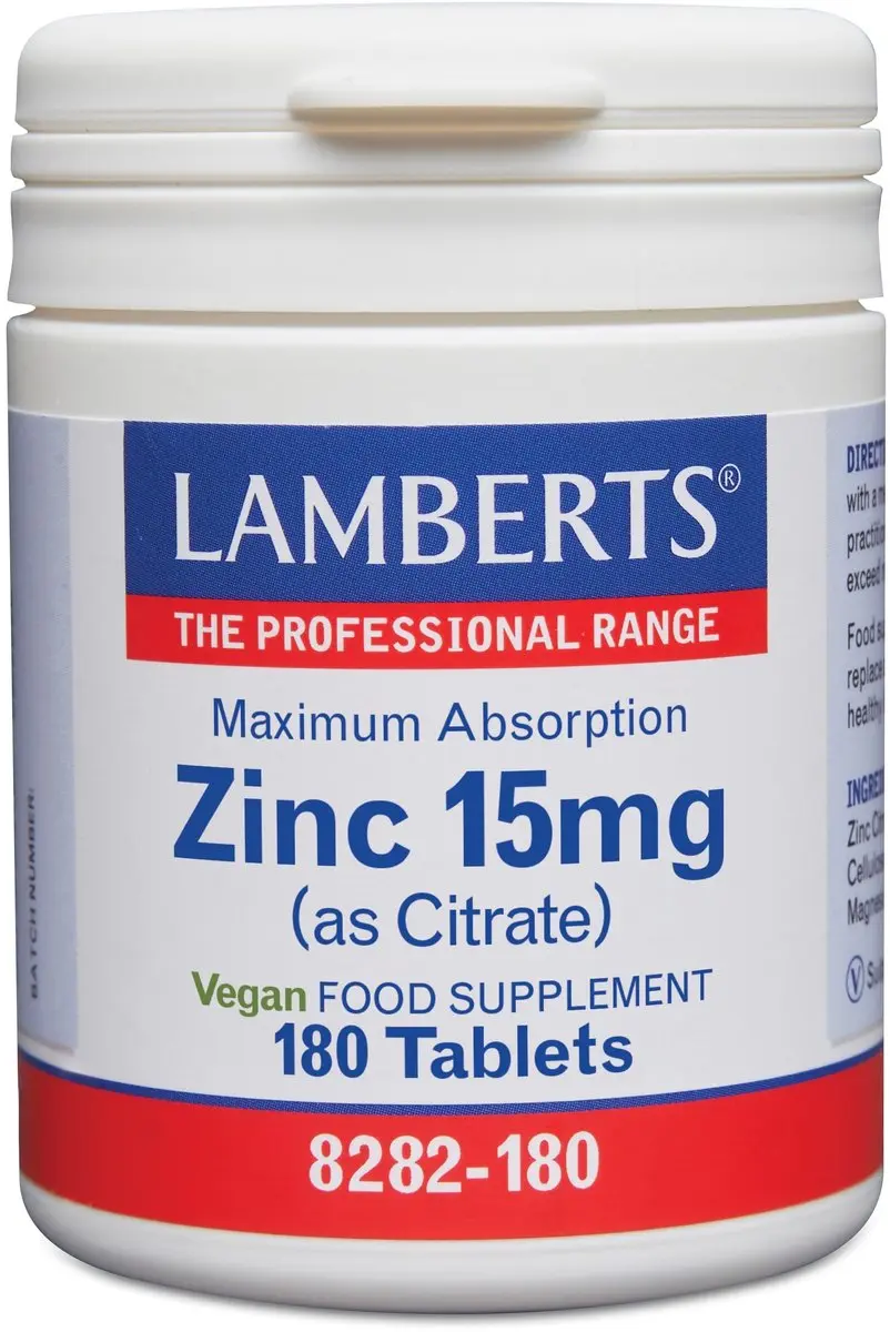 Lamberts Zinkcitraat 15mg 180 Tabletten