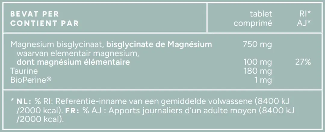 Mattisson Magnesium Bisglycinaat 833mg - 180 Tabletten